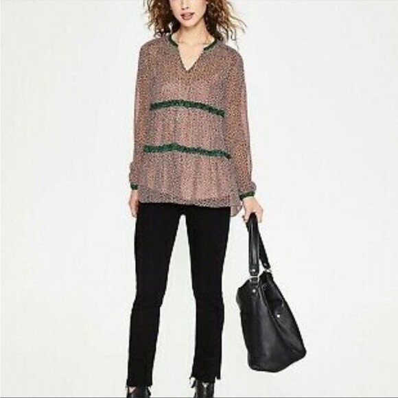 Boden Talise Sheer Tunic Top in Milkshake Petal 8 - Picture 12 of 12